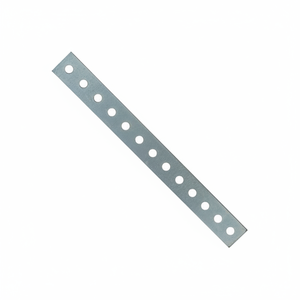 SIPA MINUTERIE FER0574 Italia Lamiera dritta in acciaio zincato con 13 fori 200mm Materiale da costruzione metallico - Product Image 2