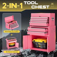 Coffre à outils roulant en acier OEM à 8 tiroirs, verrouillable, roues amovibles, grande capacité, organisateur d'outils pour mécanicien, garage, atelier