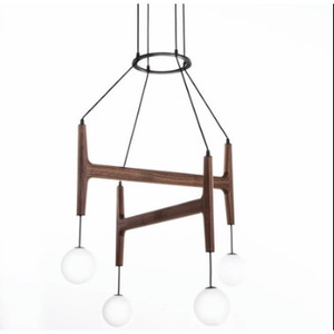 Lámpara de Techo de Madera Maciza Estilo Wabi-sabi Italiana Porada ASTRA, Luz Blanca Cálida para Restaurantes, Casas de Huéspedes y Bares - Product Image 3