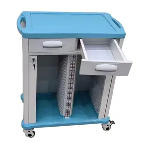 Good Quality ABS Patient File Cabinet Medical Record Cart High-capacity Hospital Records Trolley