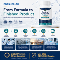 Capsules Probiotiques Personnalisées pour le Soutien Gastrique avec Pylopass 20 Milliards d'UFC pour le Confort Gastrique Marque Privée