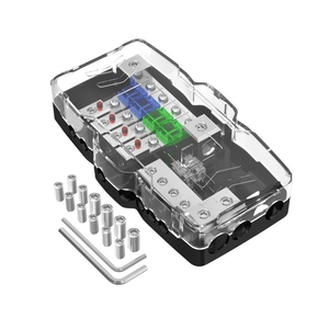 Boîtier de fusibles micro 2 <span class=keywords><strong>ATR</strong></span> APT 16 AWG de 6 pouces avec support de lame de fusible de voiture, bloc de fusibles étanche à LED et bornes - Product Image 2