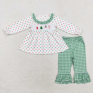 Conjunto de Ropa Navideña de Invierno para Niños y Niñas Pequeños, Pantalones de Manga Larga con Bordado Navideño, Conjunto de 2 Piezas, Ropa a Juego para Hermanos - Product Image 2