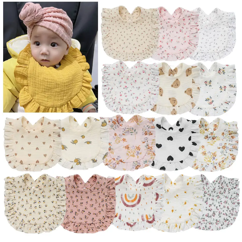 Baby Mousseline Bandana Kwijlen Slabbetjes Verstoorde Voeden Kiel Stuff Schort Burp Doek Speeksel Handdoek Sjaal Slabbetjes