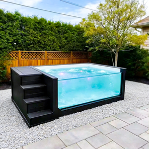 สระว่ายน้ำแบบตั้งพื้นพร้อมปั๊มน้ำอัจฉริยะและสปา  ขายสระว่ายน้ำแบบตั้งพื้น ติดตั้งง่าย  สระว่ายน้ำไฟเบอร์กลาสแบบฝังดิน - Product Image 5