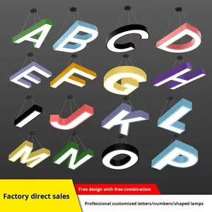 Letrero Luminoso de Hierro con Letras y Números, Logotipo de Tienda, Nombre de Empresa, Recepción, Oficina, Gimnasio, Sala de Baile, Sala de Billar, Colgante Irregular de Doble Uso - Product Image 2