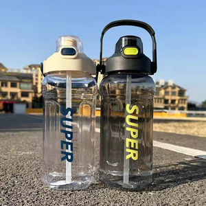 Nueva Botella <span class=keywords><strong>de</strong></span> Agua Deportiva Grande <span class=keywords><strong>de</strong></span> 2L <span class=keywords><strong>con</strong></span> Pajita Moderna, Portátil, Simple, a Prueba <span class=keywords><strong>de</strong></span> Fugas, Resistente a Caídas, Diseño Moderno - Product Image 1