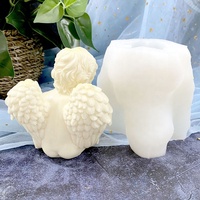 Moule 3d en Silicone pour bougie De savon parfumé, ailes d'ange ravissantes pour bébé, accessoires Photo, décoration De la maison, DM473