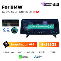 Navifly Snapdragon 685 2K nouveau système Android 8 + 256GB Navigation de voiture pour BMW X5 E70 X6 E71 2007-2012 prise en charge 360 caméra DVR