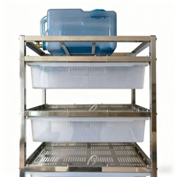 Étagère de cage pour rats de laboratoire en acier inoxydable, système d'élevage de souris, cadre d'élevage d'animaux de laboratoire, système d'élevage de rats avec bacs en PP