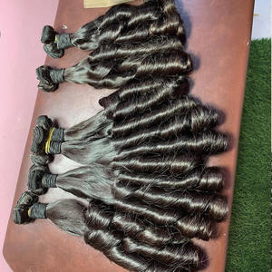 SDD生越南处女头发厚束供应商双拉皮西卷曲批发角质层对齐头发延伸 - Product Image 4