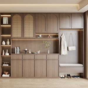 Armario de madera de diseño simple de lujo moderno para el hogar, apartamento u hotel para almacenamiento de ropa en conjunto de muebles de dormitorio - Product Image 5