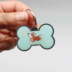 新型13.56mhz RFID NFCキーホルダー エポキシキーフォブ 防水QRコードタグ カスタムロゴ入り アクセス制御用 - Product Image 4