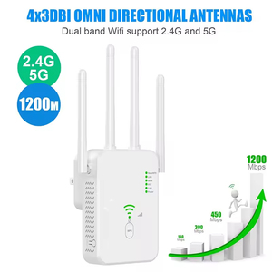 <span class=keywords><strong>Repetidor</strong></span> <span class=keywords><strong>Wifi</strong></span> U10 de Doble Banda 2.4G/5Ghz, 4 Antenas, 300M/1200Mbps, Adaptador de Red <span class=keywords><strong>Ethernet</strong></span> RJ45, Extensor de Señal, Router <span class=keywords><strong>Wifi</strong></span> WPS - Product Image 2