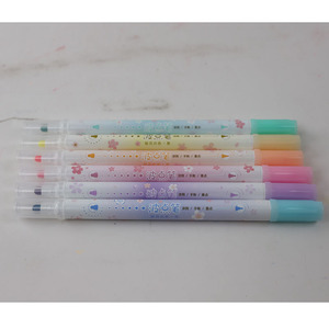 Hình Bầu Dục Hình 6Pcs Hai Đầu Pastel Huỳnh Quang Bút Trường Nguồn Cung Cấp Highlighters Đánh Dấu Thiết Lập Màu Vẽ Bút - Product Image 4