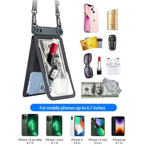 กระเป๋าใส่โทรศัพท์แบบสะพายข้างลดราคาจากโรงงาน พร้อมช่องใส่ของสองช่อง กันน้ำระดับ IPX8  กระเป๋าโทรศัพท์กันน้ำ - Product Image 6