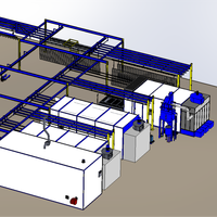 Profilé d'extrusion d'aluminium, système de pulvérisation électrostatique automatisé, cabine, four, ligne de revêtement de poudre, usine
