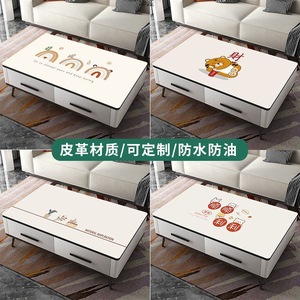 Mantel Lavable para Mesa de Centro, Rectangular, Impermeable, para Uso Doméstico, Color Sólido, Estilo 2023 - Product Image 5