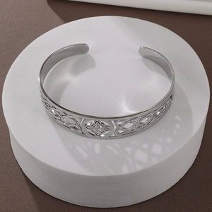 Women's &amp; Men's Witch <strong>Knot</strong> <strong>Bracelet</strong> - Adjustable Open Cuff Stainless Steel Bangles <strong>Knot</strong> Jewelry for Men and Women NZBR-00156 - Product Image 2