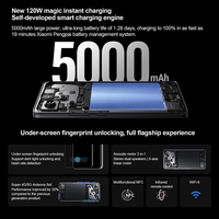 Redmi Note 13 PRO + Plus 6.67" Dimensity 7200 Ultra Baterai 5000mAh Pengisian Cepat 120W Smartphone 200MP 5G