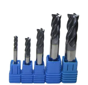 4mm 6mm 8mm 10mm 12mm tungsten carbide end mills set milling cutter bits HRC45 4 four flutes CNC machine 45HRC for steel