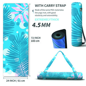 Tapete de Pilates de Alta Calidad con Superficie de Gamuza y <span class=keywords><strong>Base</strong></span> de Caucho Natural, Antideslizante, Lavable a Máquina, Tamaño/Estampado Personalizable, Extra Grueso - Product Image 5