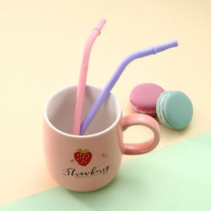 Biodegradable Eco Friendly Bar Accessories Organic Natural Wholesale Customized Logo Color <b>Reusable</b> Silicone Drinking <b>Straws</b> - Product Image 1