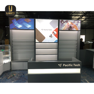 Custom LED <b>Corner</b> Display <b>Cabinet</b> for Mobile Retail ODM Service to Fit Any Store Layout with Specific Size and Branding - Product Image 3