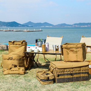 Tas & Kotak Penyimpanan Perlengkapan Camping Klasik dengan Ritsleting, Kapasitas Besar, Dapat Dilipat, Organizer Peralatan Luar Ruangan (4-6 Kompartemen) - Product Image 6