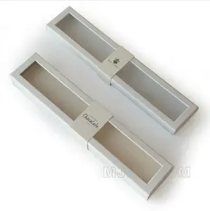 Customized Luxury Rigid Paper Box With Window And Sleeve For Gift And Chocolate Cookie Packing
