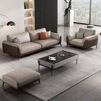 Ensemble de canapés modulaires rectangulaires en cuir de grande taille, design moderne pour appartement et villa, meubles de salon, couleur personnalisée