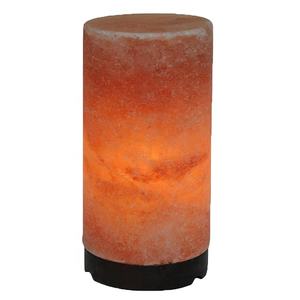 โคมไฟหินทรงทรงกระบอกเกลือหิมาลัยแกะสลักขนาด6.25x4x4นิ้วเป็นมิตรกับสิ่งแวดล้อมของตกแต่งบ้านสไตล์ฮวงจุ้ยเครื่องฟอกอากาศสไตล์รัก - Product Image 3