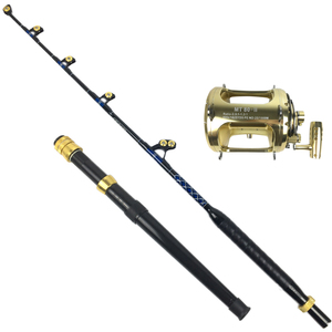 Canne à pêche OEM pour la pêche en eau salée au trolling et combo moulinets 80W, moulinets robustes pour la pêche en mer, canne à pêche au thon en haute mer - Product Image 6