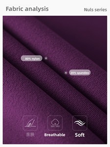 Pantalones de yoga morados de quinta generación para mujer, de cintura alta, con efecto levantacola, elásticos en cuatro direcciones, anti-enrollamiento, para fitness, efecto glúteos de melocotón, para verano. - Product Image 4