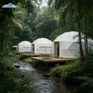 Carpa Domo Geodésica de Lujo para Exteriores, 4 Estaciones, Invierno, 6m, 10m, 20m, Kit de Casa, Perfiles de Aluminio, Estructura Sólida y Segura - Product Image 5