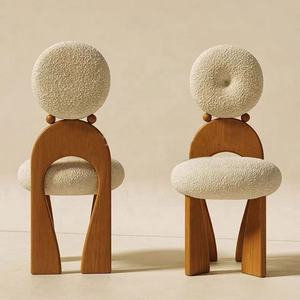 GEDO <span class=keywords><strong>Chaise</strong></span> de salle à manger moderne et minimaliste en bois massif avec dossier Sherpa Remplissage éponge en mousse Meubles de maison en gros - Product Image 5