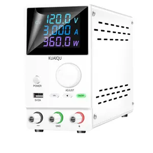 KUAIQU SPPS-A1203D 가변 DC 전원 스위치 120V 3A 컬러 디지털 디스플레이 실험실 안정기 전원 공급 장치