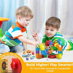 Circuit de course magique à assembler soi-même pour enfants, piste de course pour bébés, circuit de course électronique éducatif STEM, <span class=keywords><strong>train</strong></span> sur rail 3D, jouets en cube, vente en gros - Product Image 6