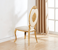 Silla de acero inoxidable al por mayor para salón de bodas, fabricante OEM