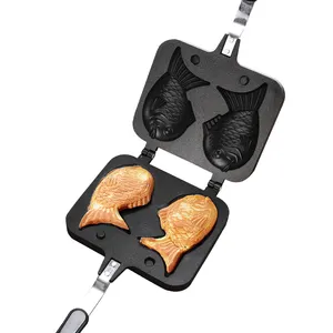 Double Sided Japanese Taiyaki Fish Shaped Casting Mold Pancake Waffle Maker