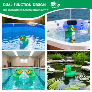Hồ bơi Clo Floater với năng lượng mặt trời cảm biến ánh sáng lampfloating Dispenser phù hợp với 3 inch máy tính bảng cho hồ bơi bồn tắm nước nóng Spa Đảng - Product Image 5
