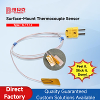 Capteur de température à thermocouple à couche mince de type K à montage en surface Type T Sonde adhésive en surface pour les mesures de température