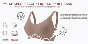 Reggiseno senza cuciture con cinturino a tracolla regolabile Design personalizzato all'ingrosso tinta unita a tre file con fibbia reggiseno traspirante da donna - Product Image 4