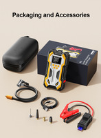 Kit d'urgence 3000A, démarreur de voiture, batterie externe 10000mAh, lampe LED, gonfleur de pneus, pompe à air