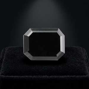 2.58 CARAT 10.1*8.1*2.5 MM AAA STEP CUT EMERALD SHAPE <b>BLACK</b> DIAMOND Natural IGI Certified Excellent Cut Filled 10 Moh's Loose - Product Image 3