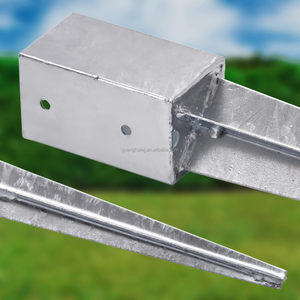 Anclajes de Acero para Postes de Madera, Galvanizados en Caliente, con Rosca de Pulgada, para Fijación en el Suelo - Product Image 4