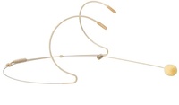 Mikrofon Headset Headworn dengan Harga Kompetitif, Konektor XLR 4 Pin, Warna Beige, Double Earhook, untuk Pertunjukan Panggung