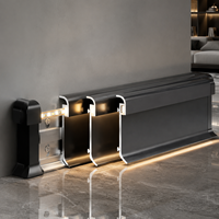 Plinthe lumineuse LED en alliage d'aluminium, matériaux de construction Foshan, accessoires de sol, plinthe LED, éclairage de sol LED