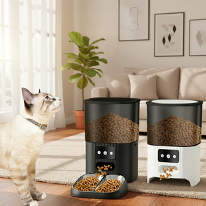 Distributeur automatique de nourriture pour animaux de compagnie, WiFi, rechargeable, écologique, en acier inoxydable, étanche, ultra silencieux, design personnalisable - Product Image 1