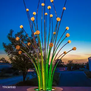 Vincentaa تصميم جديد في الهواء الطلق حديقة حديقة مجردة أدى النعمان ضوء تركيب فن النحت الصلب الخفيف